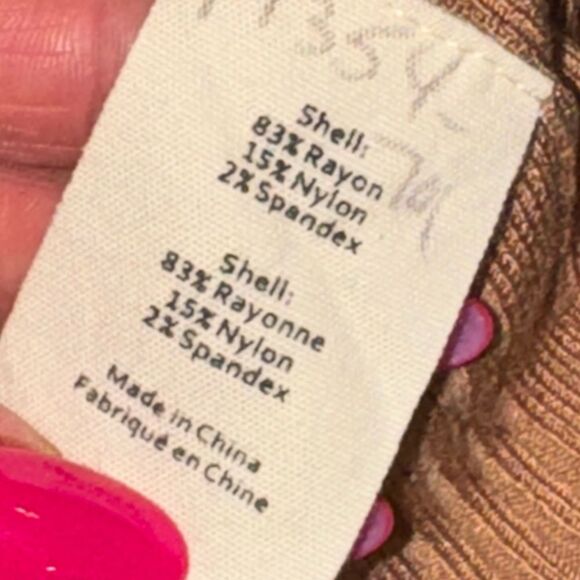 L’ANGENCE X REVOLVE Josephine v neck ribbed v neck tan stretchy dress sz medium - Picture 8 of 9